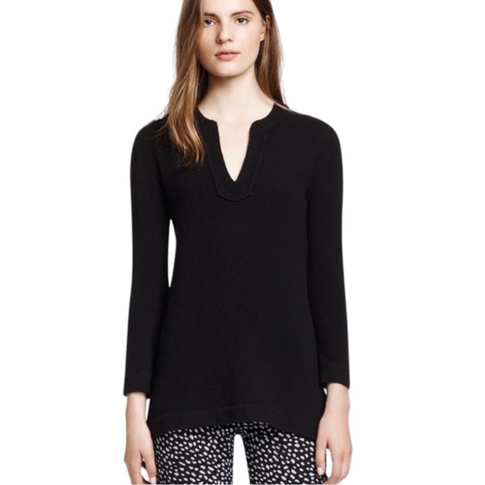 Tory Burch Black Lizzie Cashmere Sweater Size‎ XS